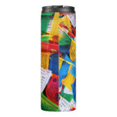 Kleurrijke Tibetaanse gebeddenvlaggen - Tibet Thermosbeker (Achterkant)