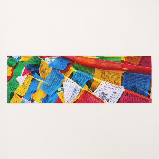 Kleurrijke Tibetaanse gebeddenvlaggen - Tibet Yogamat (Achterkant (horizontaal))
