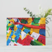 Kleurrijke Tibetaanse gebedsbanen - Tibet Kaart (Staand voorkant)