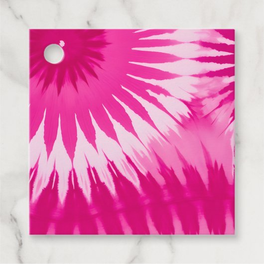 Kleurrijke Tie Dye Art Gift Labels (Voorkant)