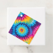 Kleurrijke Tie Dye Art Gift Labels (In situ)