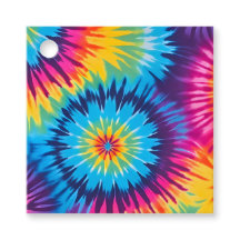 Kleurrijke Tie Dye Art Gift Labels