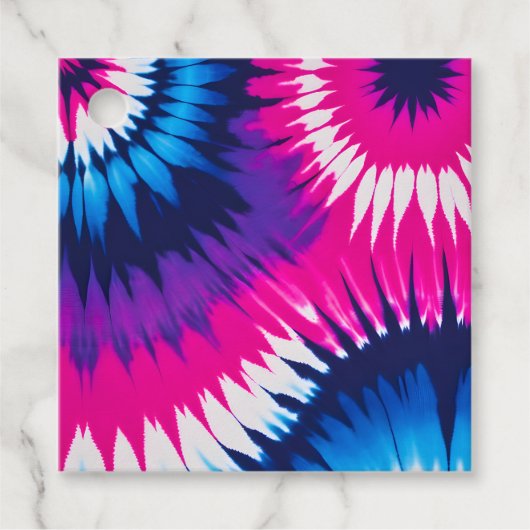 Kleurrijke Tie Dye Art Gift Labels (Voorkant)