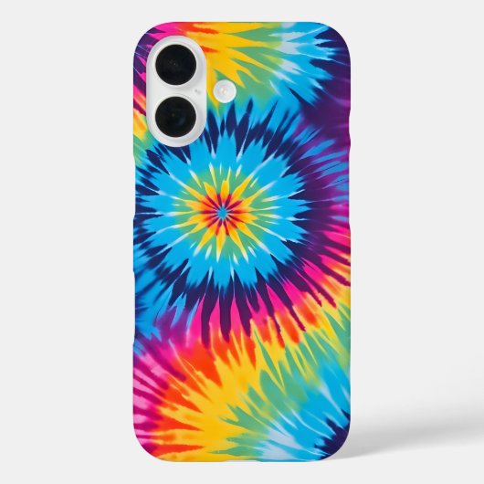Kleurrijke Tie Dye Art iPhone Case (Achterkant)