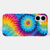 Kleurrijke Tie Dye Art iPhone Case (Achterkant (horizontaal))