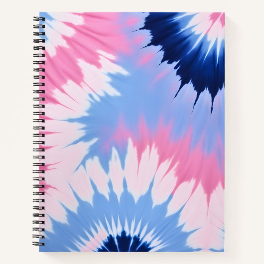 Kleurrijke Tie Dye Art Spiral Notitieboek (Voorkant)