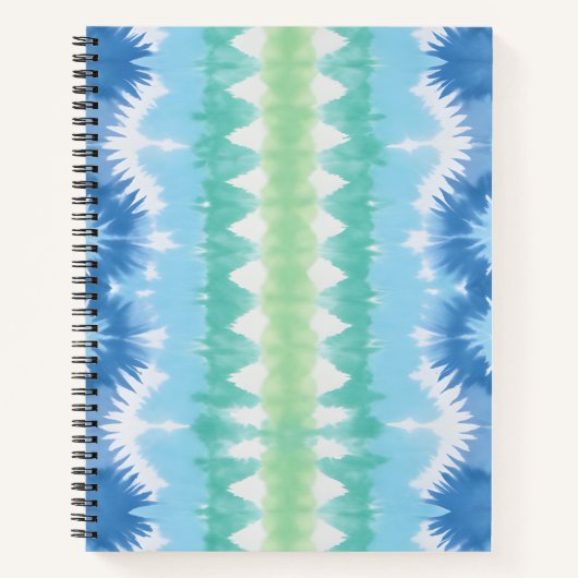 Kleurrijke Tie Dye Art Spiral Notitieboek (Voorkant)