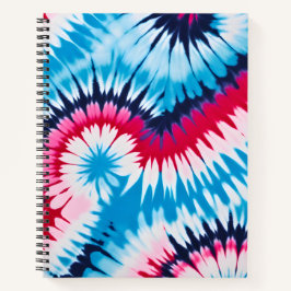 Kleurrijke Tie Dye Art Spiral Notitieboek