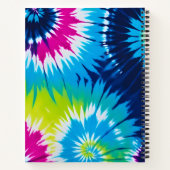 Kleurrijke Tie Dye Art Spiral Notitieboek (Achterkant)