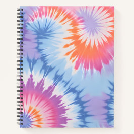 Kleurrijke Tie Dye Art Spiral Notitieboek