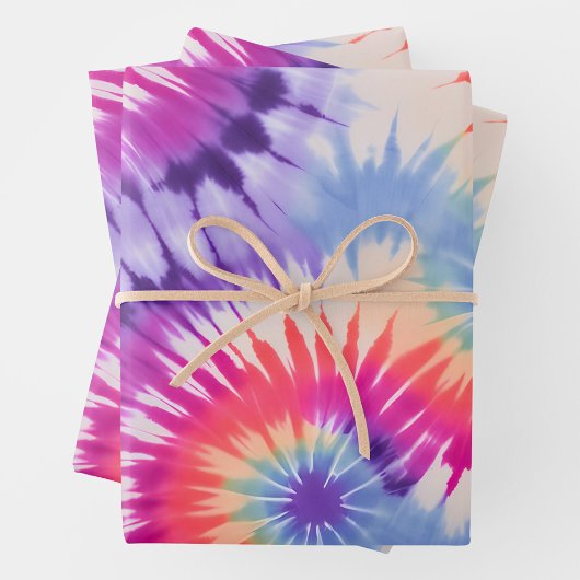 Kleurrijke Tie Dye Art Wrapping Paper Sheets