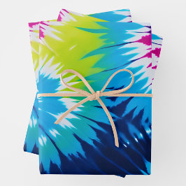 Kleurrijke Tie Dye Art Wrapping Paper Sheets