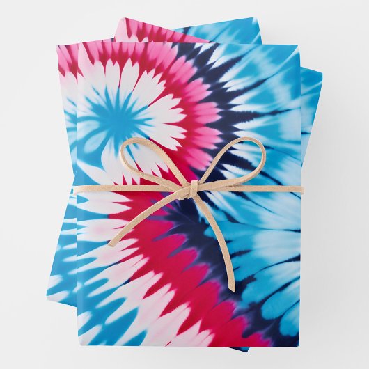 Kleurrijke Tie Dye Art Wrapping Paper Sheets