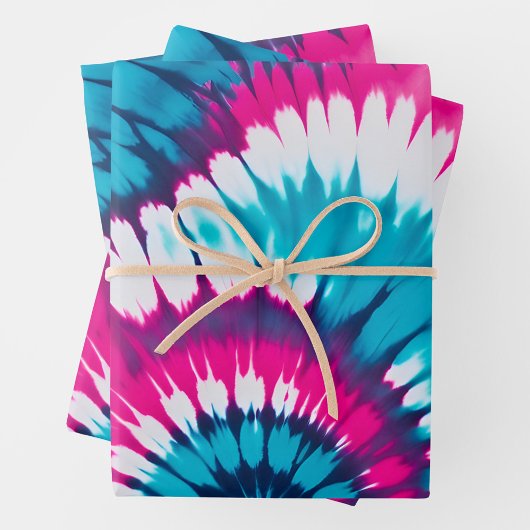 Kleurrijke Tie Dye Art Wrapping Paper Sheets