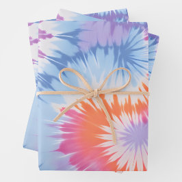 Kleurrijke Tie Dye Art Wrapping Paper Sheets