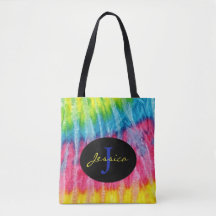 Kleurrijke Tie Dye Bright Monogram