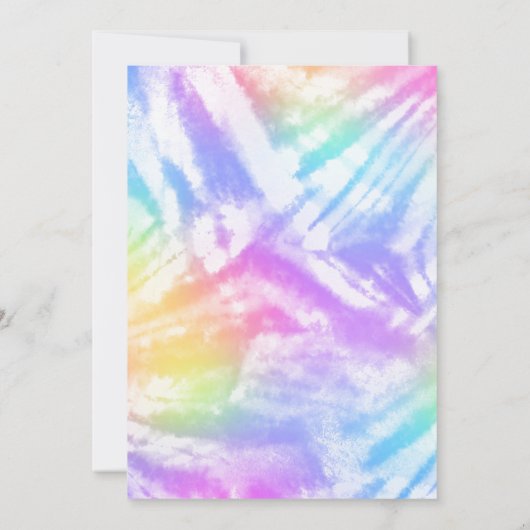 Kleurrijke Tie Dye Girl Verjaardag Kaart (Achterkant)