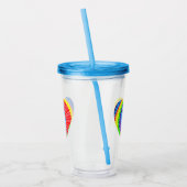 Kleurrijke Tie Dye Heart Acryl Drinkbeker (Links)