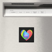 Kleurrijke Tie Dye Heart Magneet (Insitu (Vaatwasser))