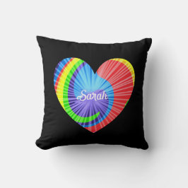 Kleurrijke Tie Dye Heart Sierkussen