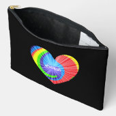 Kleurrijke Tie Dye Heart Sierkussen Etui (Open)