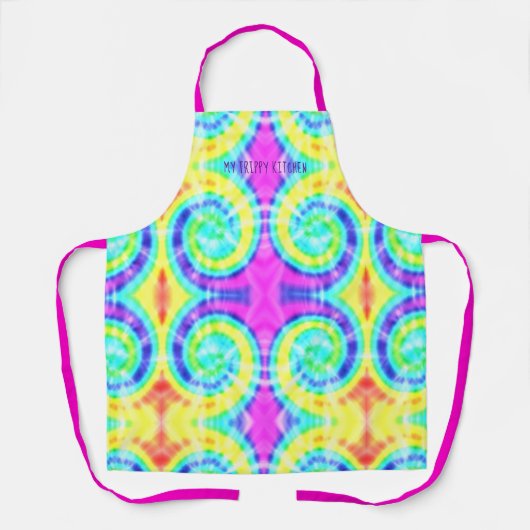 Kleurrijke Tie Dye Hippie Trippy Custom Schort (Voorkant)