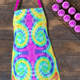 Kleurrijke Tie Dye Hippie Trippy Custom Schort