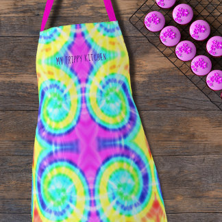 Kleurrijke Tie Dye Hippie Trippy Custom Schort