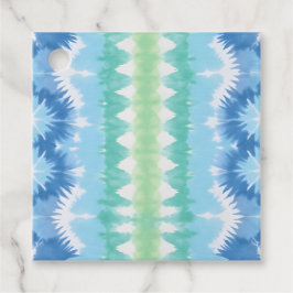 Kleurrijke Tie Dye Kunst Cadeaublaadjes Bedankjes Labels