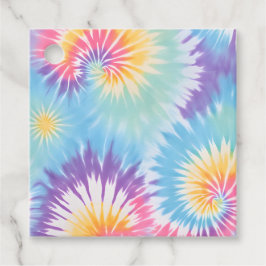 Kleurrijke Tie Dye Kunst Cadeautags Bedankjes Labels