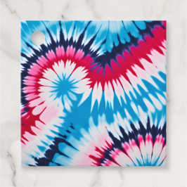 Kleurrijke Tie Dye Kunst Cadeautags Bedankjes Labels