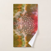 Kleurrijke Tie Dye Lotus Mandala Handdoek (Handdoek)