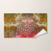 Kleurrijke Tie Dye Lotus Mandala Handdoek (Handdoek)