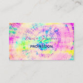 Kleurrijke Tie Dye Neon Zomer Visitekaartje (Voorkant)