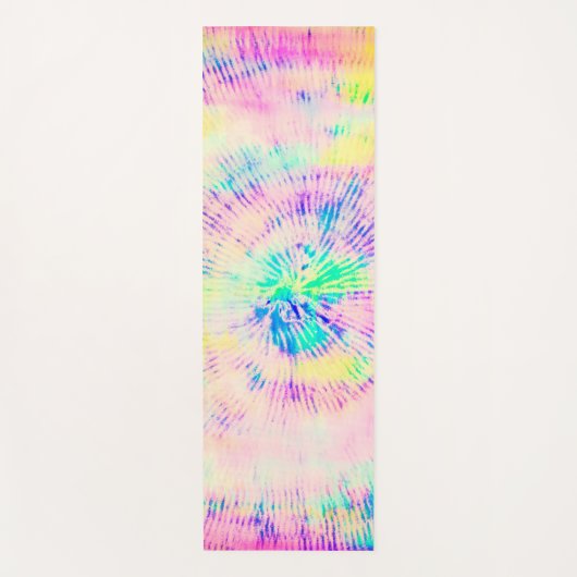 Kleurrijke Tie Dye Neon Zomer Yogamat (Voorkant)