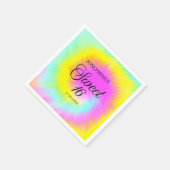 Kleurrijke Tie Dye Pastel Boho 16e verjaardag Servet (Hoek)
