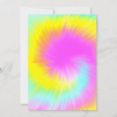 Kleurrijke Tie Dye Pastel Boho 21ste verjaardag Kaart (Achterkant)