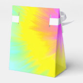 Kleurrijke Tie Dye Pastel Rainbow Verjaardag Dank  Bedankdoosjes (Achterkant)