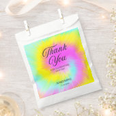 Kleurrijke Tie Dye Pastel Rainbow Verjaardag Dank  Bedankzakje (Geknipt)
