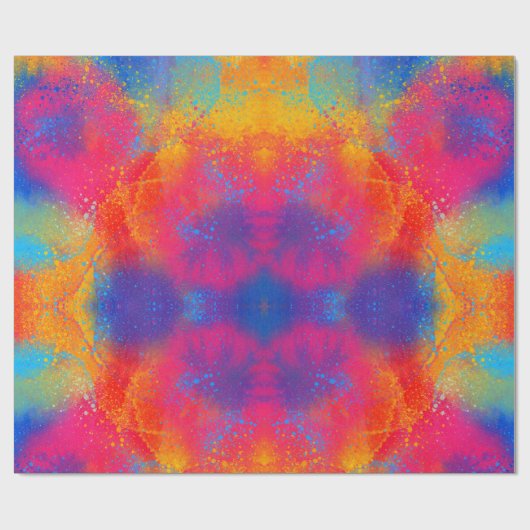 Kleurrijke Tie Dye Pattern Schattige Cool  Funky Cadeaupapier (Vlak)