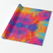 Kleurrijke Tie Dye Pattern Schattige Cool  Funky Cadeaupapier (Uitgerold)