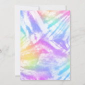 Kleurrijke Tie Dye Pool Party uitnodiging (Achterkant)