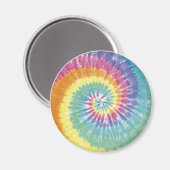Kleurrijke Tie Dye Spiral Magnet (Voorkant / Achterkant)