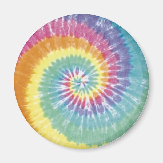 Kleurrijke Tie Dye Spiral Magnet (Voorkant)
