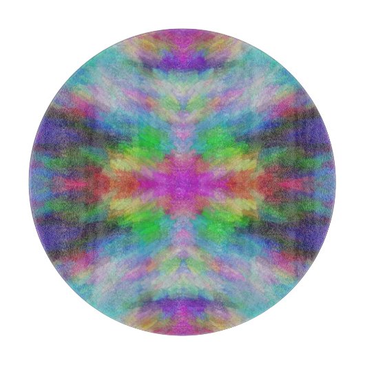 Kleurrijke Tie Dye stijl kunst Snijplank (Voorkant)