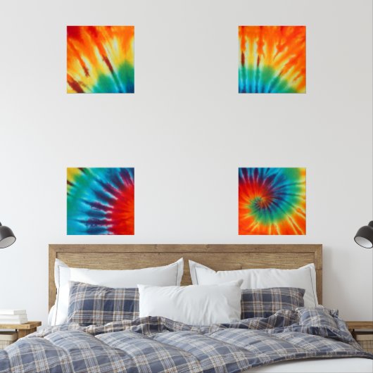 Kleurrijke Tie Dye Swirl Print Set (Slaapkamer)