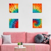 Kleurrijke Tie Dye Swirl Print Set (Woonkamer)