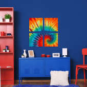 Kleurrijke Tie Dye Swirl Print Set