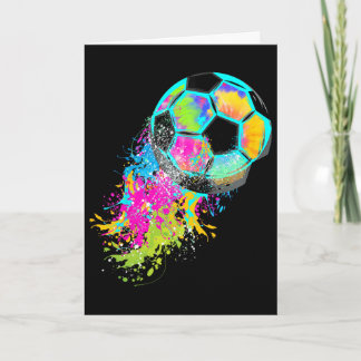 Kleurrijke Tie Dye Voetbal Ll  Kaart