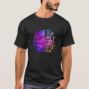 Kleurrijke tiener vrouwen Ik weet dat ik speel als T-shirt
